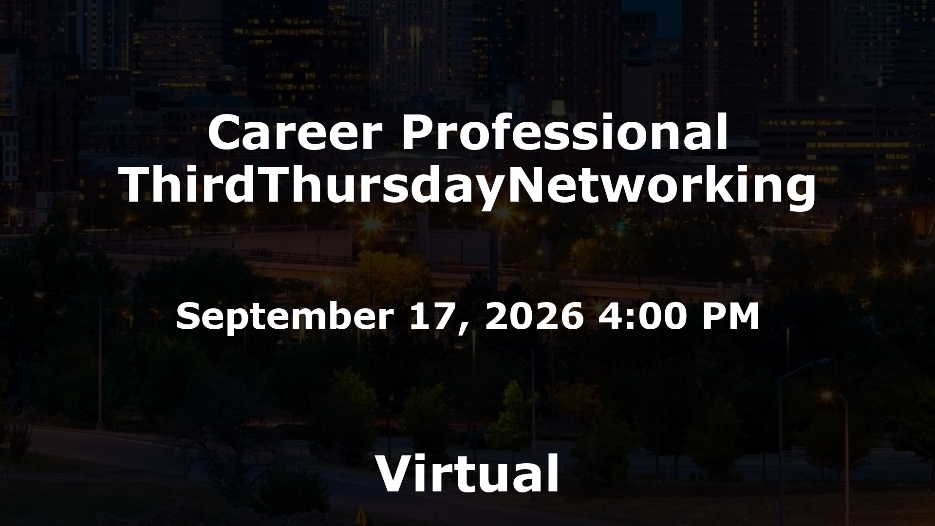 Career Professional ThirdThursdayNetworking event image